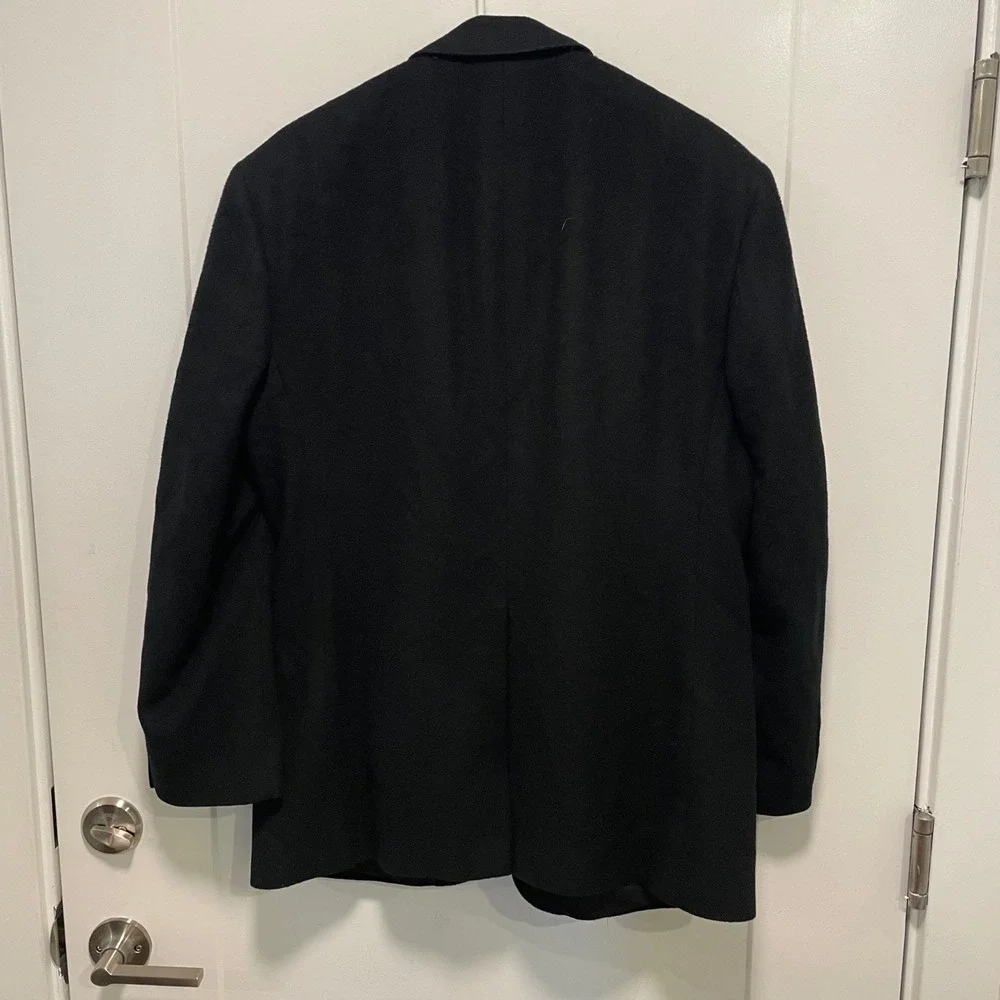 Mark Shale Mens Black 100% Pure Camel Hair Two Button Blazer Sport Coat 42R